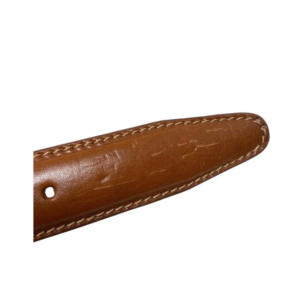 Mens‎ Tan Genuine Leather Belt Made in Italy Size 110/115 US 42 - 44 Business - Picture 8 of 8